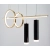 Lampa wisząca metalowa złoto-czarna 91cm DRS3620/2 - Lampy Elem